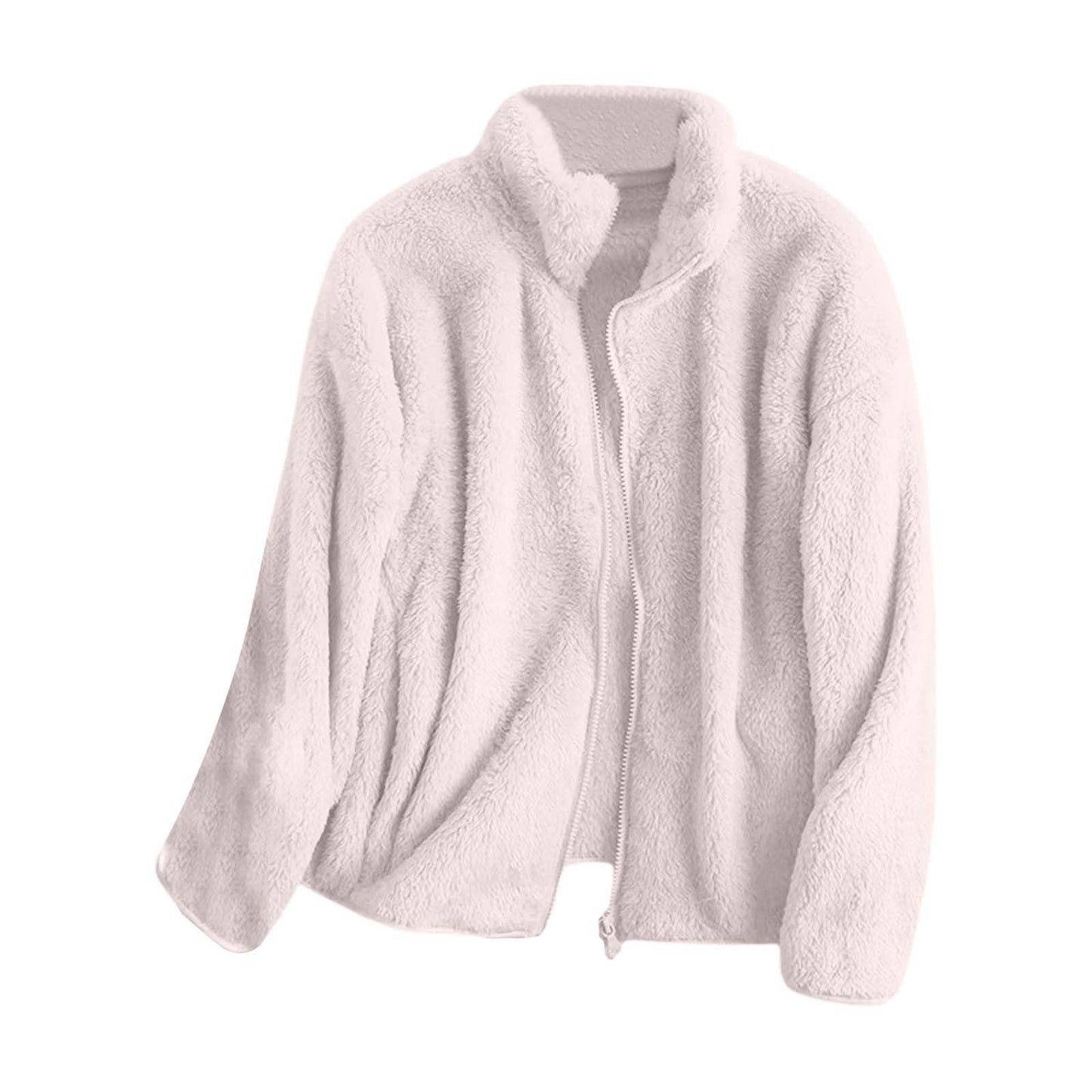 Teddyjacke Damen Winter Teddyfleece Jacke Winterjacke Thermal Warm Teddy Wintermantel Fleecejacke Flauschig Plüschjacke Outdoor Fleecemantel 2026