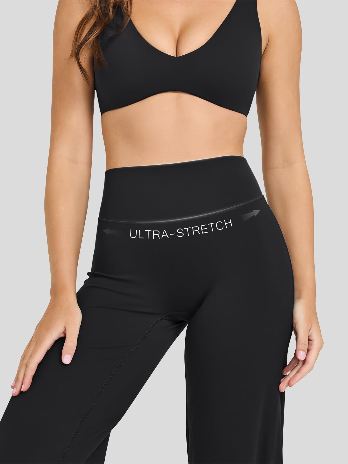Sporthose Damen Lang Nahtlose Yogahose Damen Lang Stretch Gym Hose Hohe Taille Yoga Kleidung für Yoga Workout Fitness