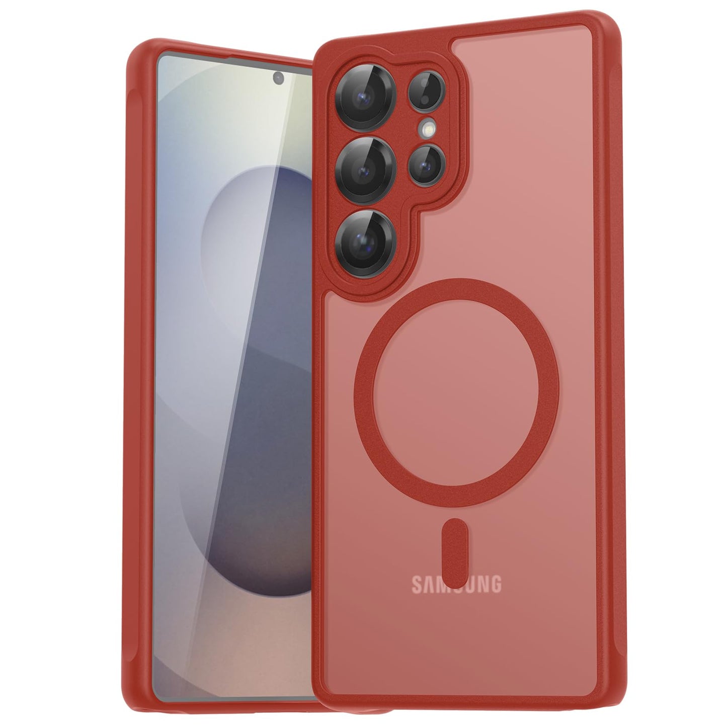 für Samsung Galaxy S25 Ultra Hülle für Magsafe, Magnetisch Handyhülle für S25 Ultra Hülle, Kameraschutz Stoßfeste Kratzfeste Durchscheinende Schutzhülle für Samsung S25 Ultra Case, Schwarz