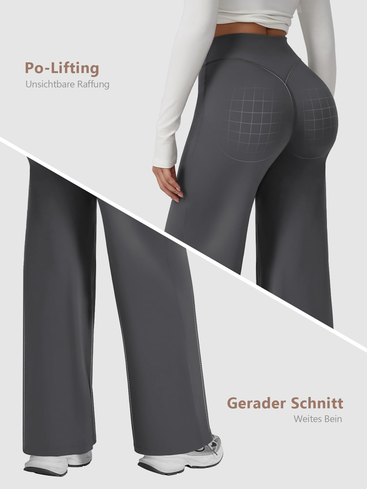 Sporthose Damen Lang Nahtlose Yogahose Damen Lang Stretch Gym Hose Hohe Taille Yoga Kleidung für Yoga Workout Fitness