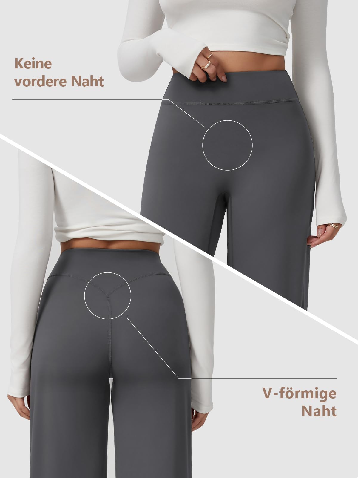 Sporthose Damen Lang Nahtlose Yogahose Damen Lang Stretch Gym Hose Hohe Taille Yoga Kleidung für Yoga Workout Fitness