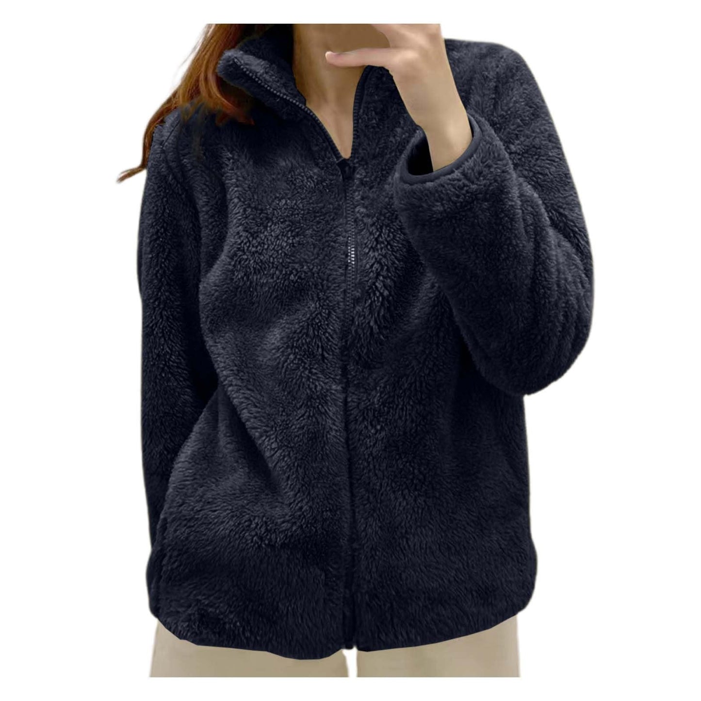 Teddyjacke Damen Winter Teddyfleece Jacke Winterjacke Thermal Warm Teddy Wintermantel Fleecejacke Flauschig Plüschjacke Outdoor Fleecemantel 2026