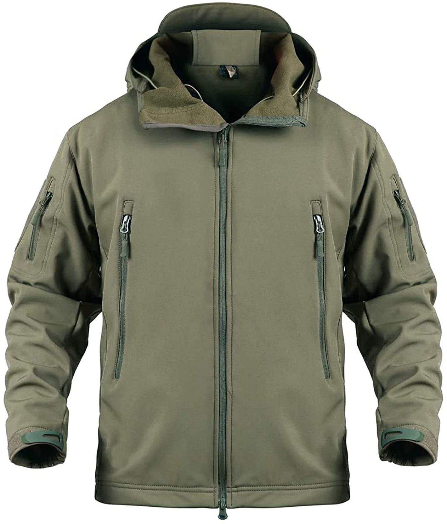 Memoryee Men's Waterproof Softshell Jackets, Warm Military Outdoor Tactical Hoodies, Camouflage Coat