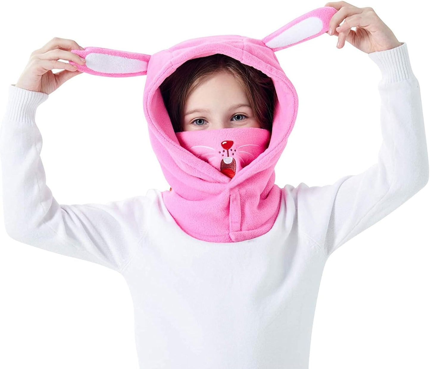 Children's Winter Thermal Fleece Balaclava 4-12 Years, Multifunctional Windproof Adjustable Face Mask, Ski Mask, Warm Hat, Balaclava, Neck Warmer Scarf for Boys and Girls, Outdoor Activities