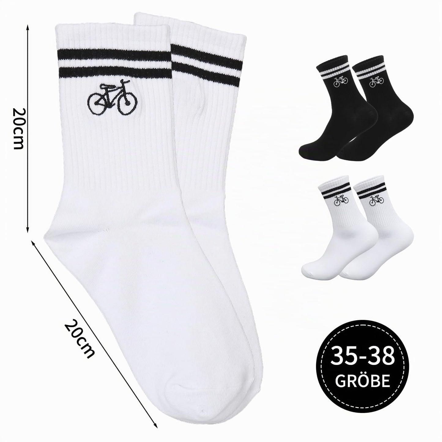 HUKUMA Rennrad Socken,35-46 Fahrradsocken Herren,Fahrrad Geschenk für Herren Damen,Rennrad Zubehör,Fahrradfahrer Tennissocken Accessoires,Lustiges Geschenk für Geburtstag Männer und Frauen