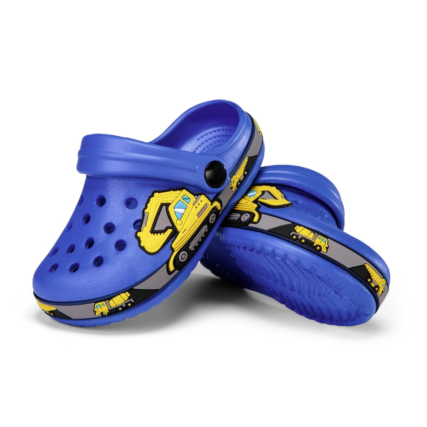 DRECAGE Unisex Kinder Clogs Pantoffeln Dinosaurier Gr.24-33 EU, Eva Gartenclogs Gummi Badeschuhe Hausschuhe für Jungen Mädchen