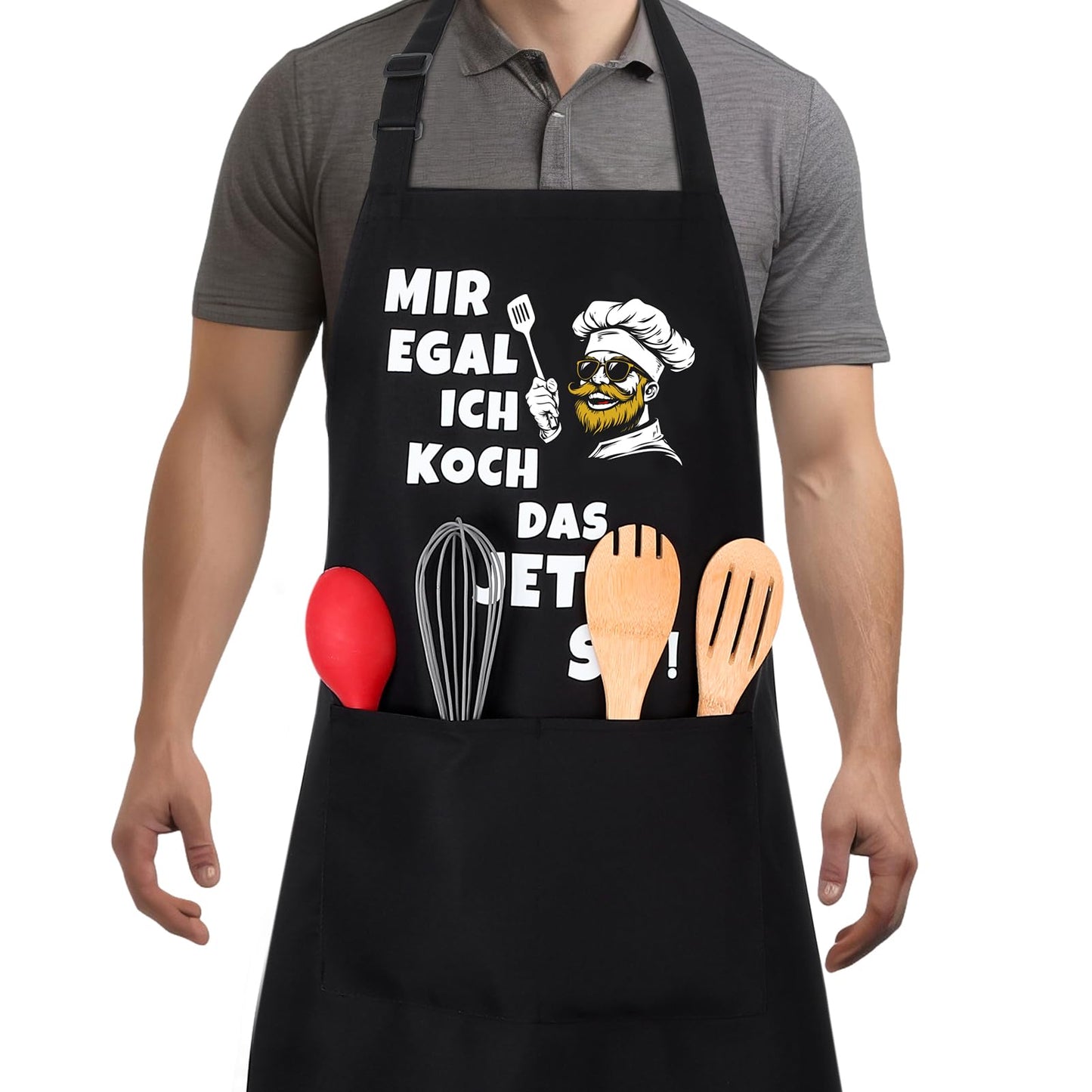 Lustige Kochschürze für Männer,Grillschürze Verstellbare Schürze