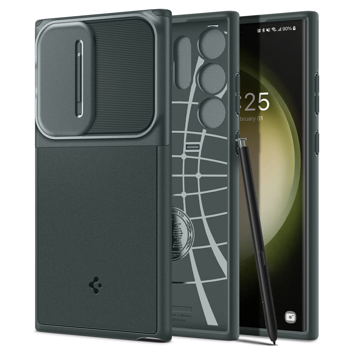Spigen Optik Armor Case Compatible with Samsung Galaxy S25 Ultra - Black