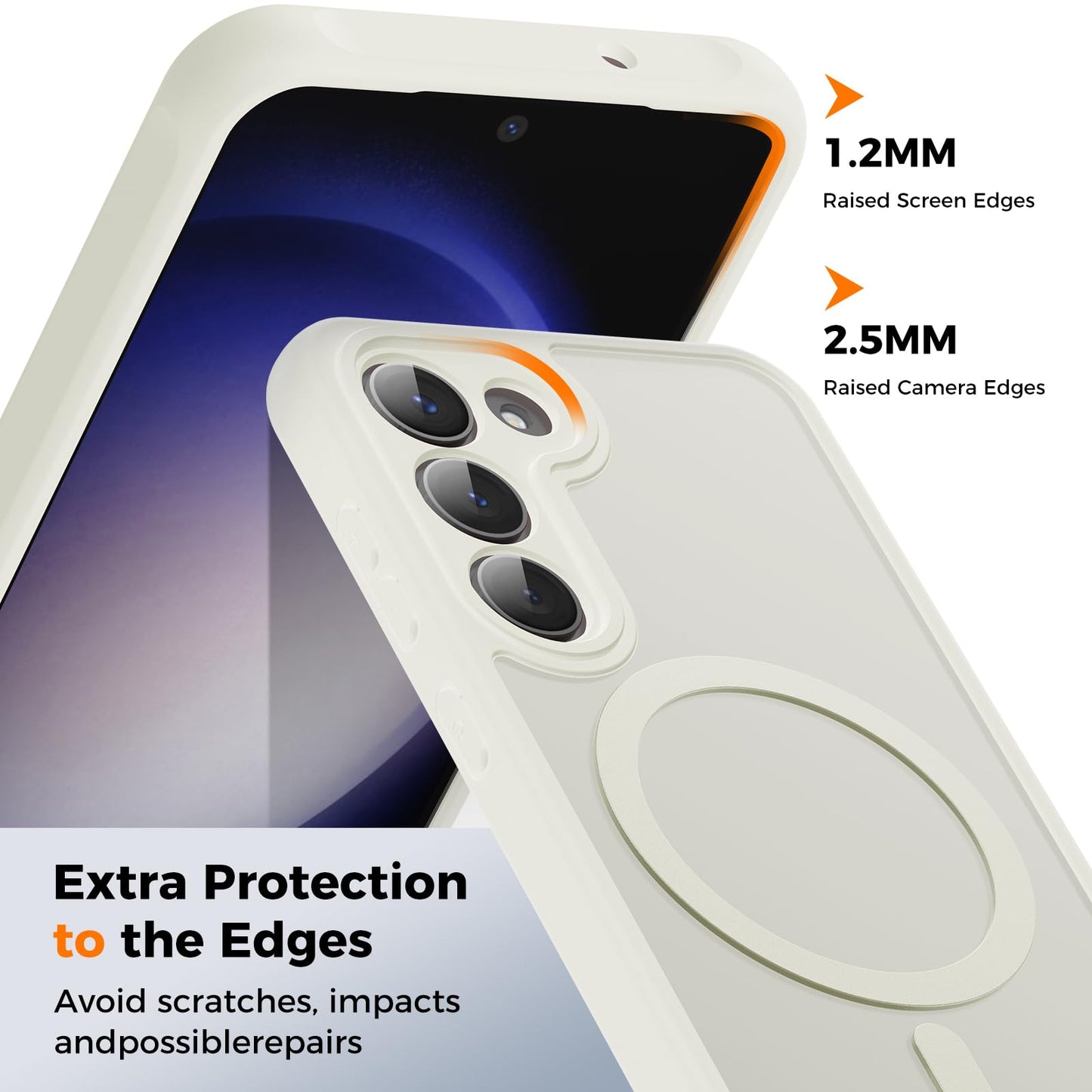 für Samsung Galaxy S25 Ultra Hülle für Magsafe, Magnetisch Handyhülle für S25 Ultra Hülle, Kameraschutz Stoßfeste Kratzfeste Durchscheinende Schutzhülle für Samsung S25 Ultra Case, Schwarz