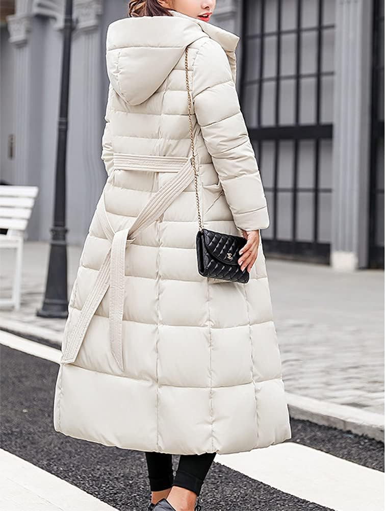 Onsoyours Women's Winter Jacket, Long Down Jacket, Quilted Jacket, Winter Coat, Parka Jacket, Outerwear, Women's Winter Warm Down Coat with Fur Collar