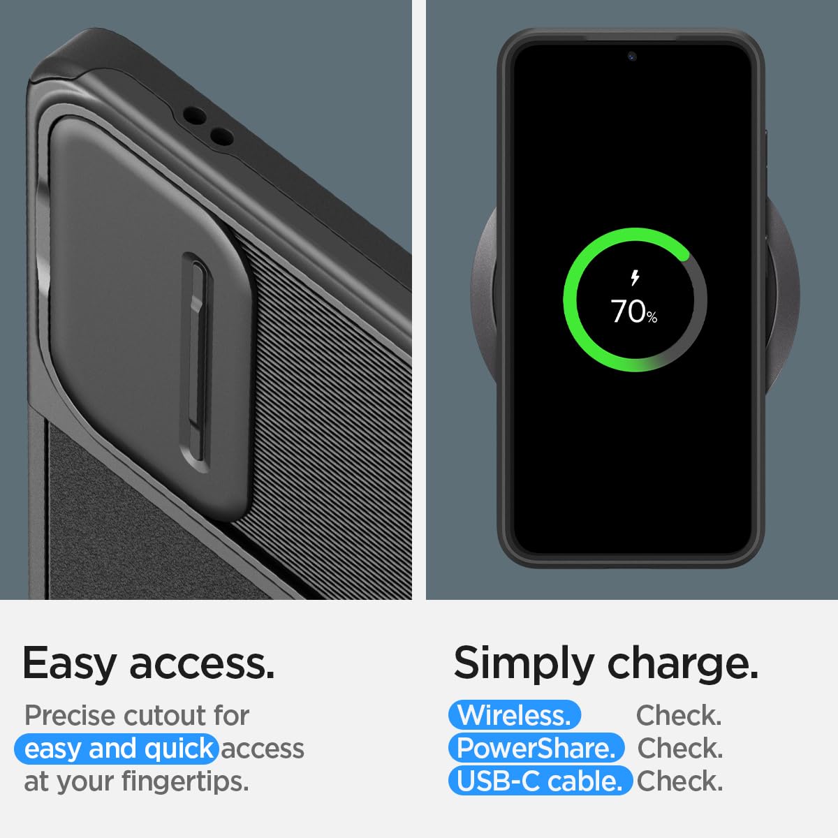Spigen Optik Armor Case Compatible with Samsung Galaxy S25 Ultra - Black