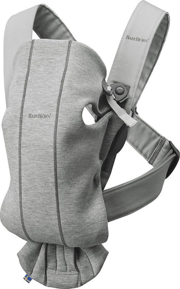 BabyBjörn Babytrage Mini, 3D-Netzstoff, Grau-Beige