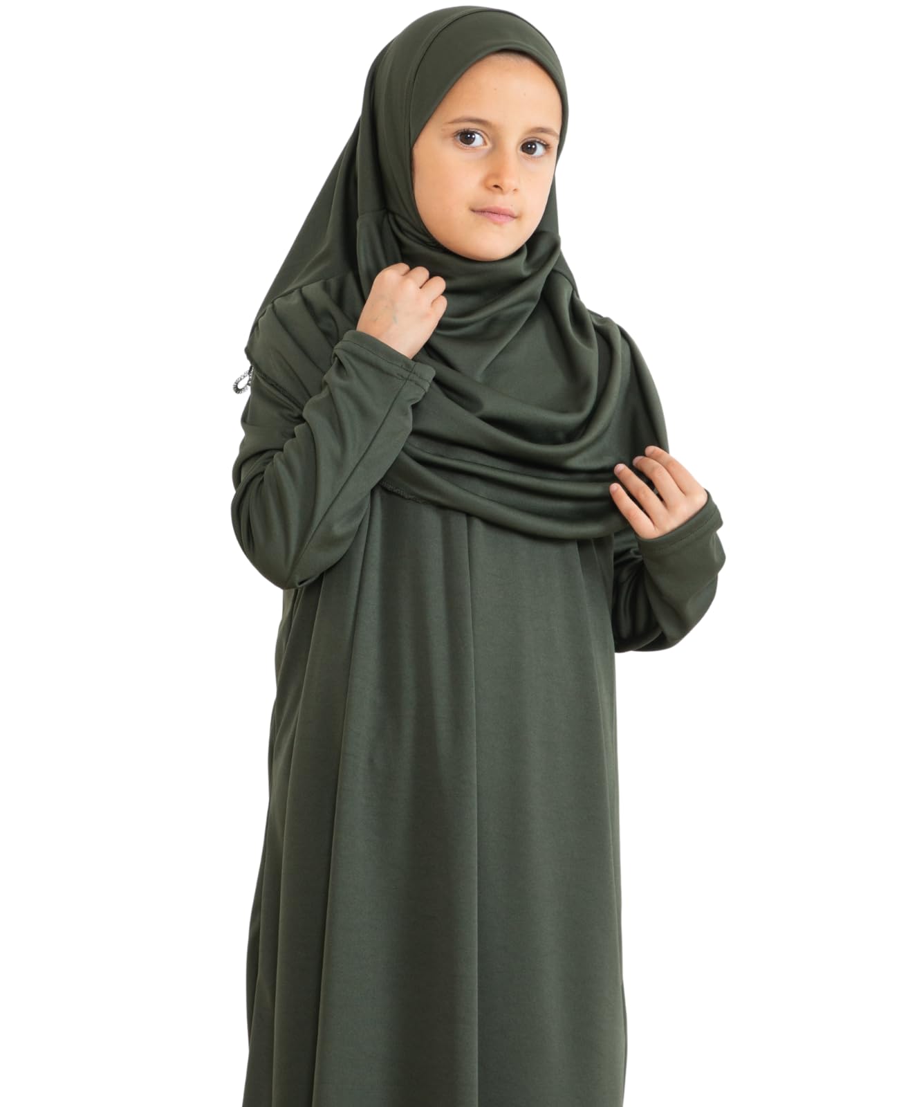 Prien Gebetskleidung Für Kinder, Mädchen Muslim Kleider, Lange Ärmel Abaya Mit Hijab, Islam Kleidung Frauen, Damen Muslimische Kleid Set, Gebetskleid Jilbab Khimar Ramadan