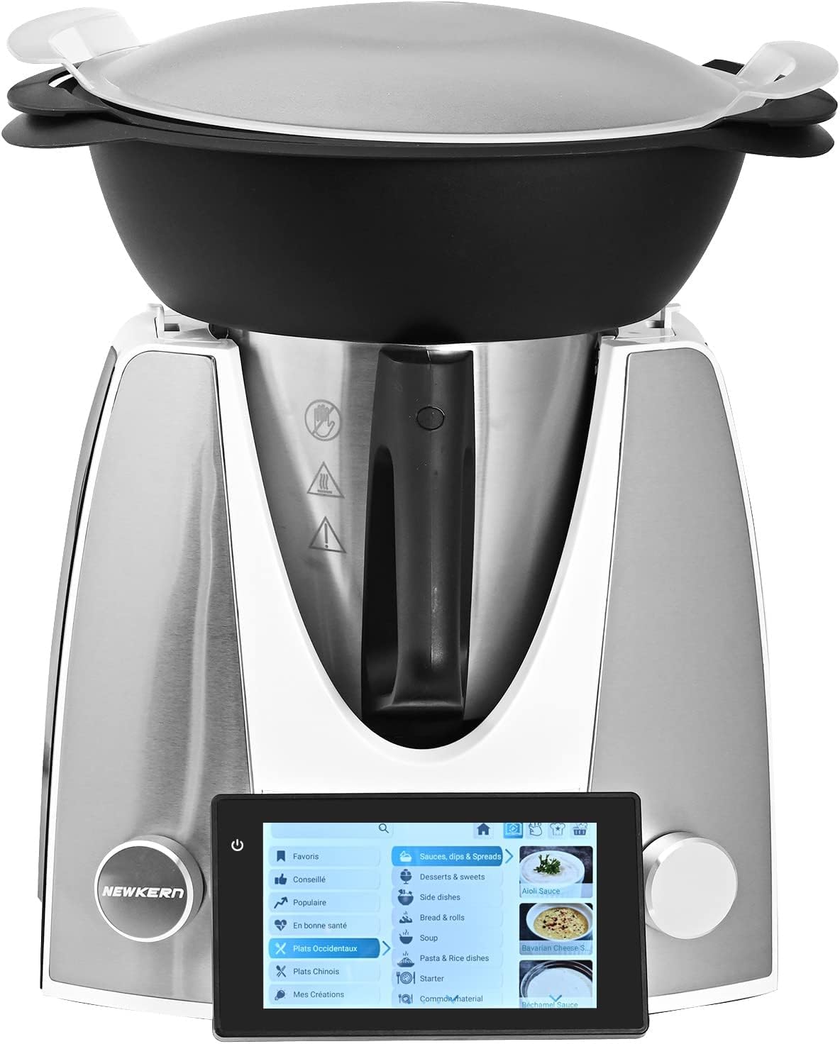 KE-7001 PRO, Mixer, Küchenmaschine, Multifunktionaler Küchenroboter mit Geführten Rezepten, 12 Spezial-Kochfunktionen, 4L Schüsselkapazität, 7 Zoll Touchscreen Display