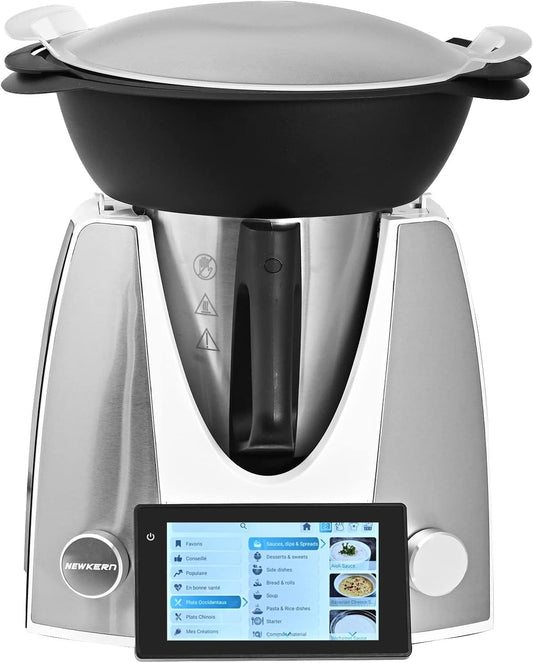 KE-7001 PRO, Mixer, Küchenmaschine, Multifunktionaler Küchenroboter mit Geführten Rezepten, 12 Spezial-Kochfunktionen, 4L Schüsselkapazität, 7 Zoll Touchscreen Display