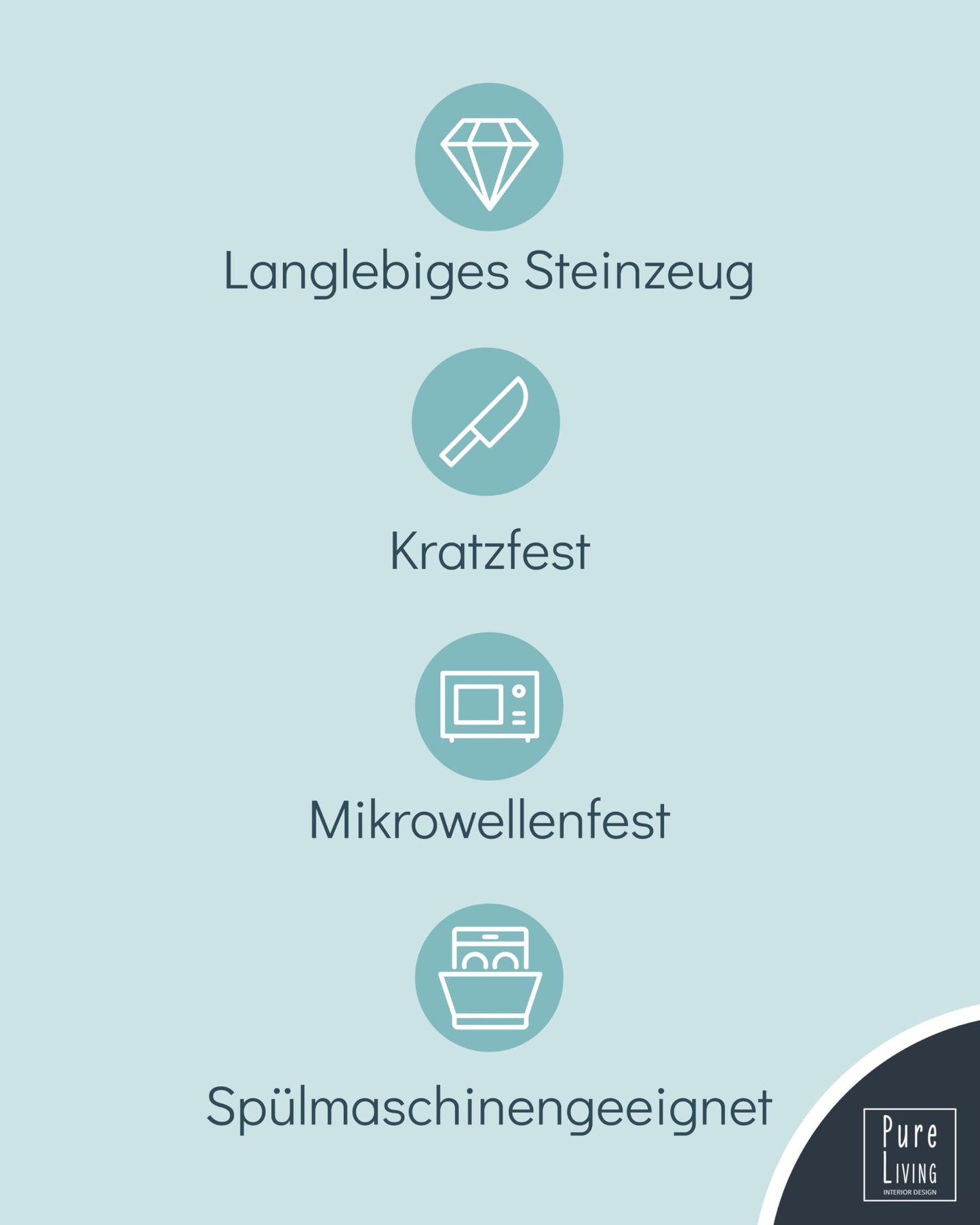 Steingut Frühstücksteller 6 Pers. Ibiza Hochwertiges Mediterranes TEST SEHR GUT Dessertteller Set - Kuchenteller spülmaschinen- und kratzfest - Kleine Teller, Salatteller Pure Living in Petrol