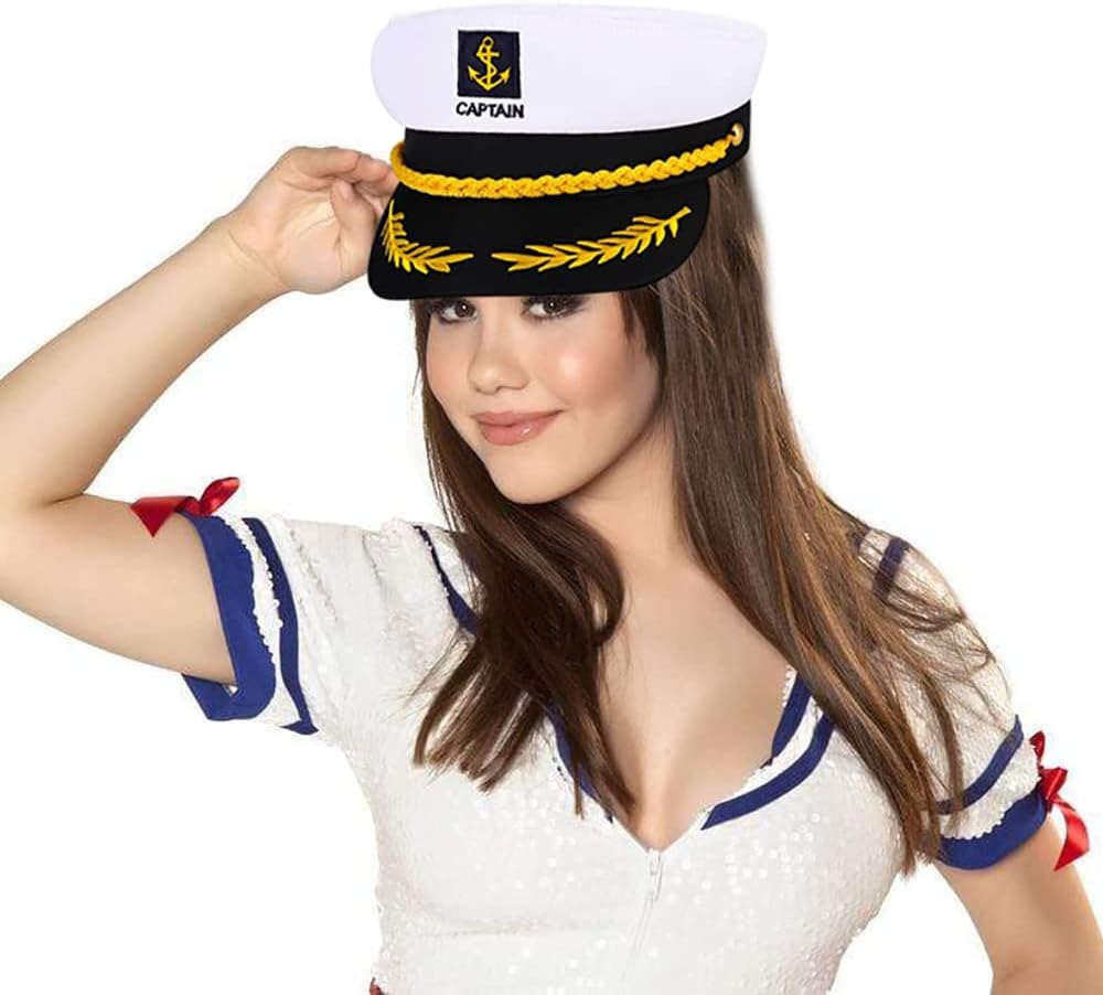 Kapitänsmütze Verstellbare Yacht Schiff Boot Marine Mütze Matrosenmütze
