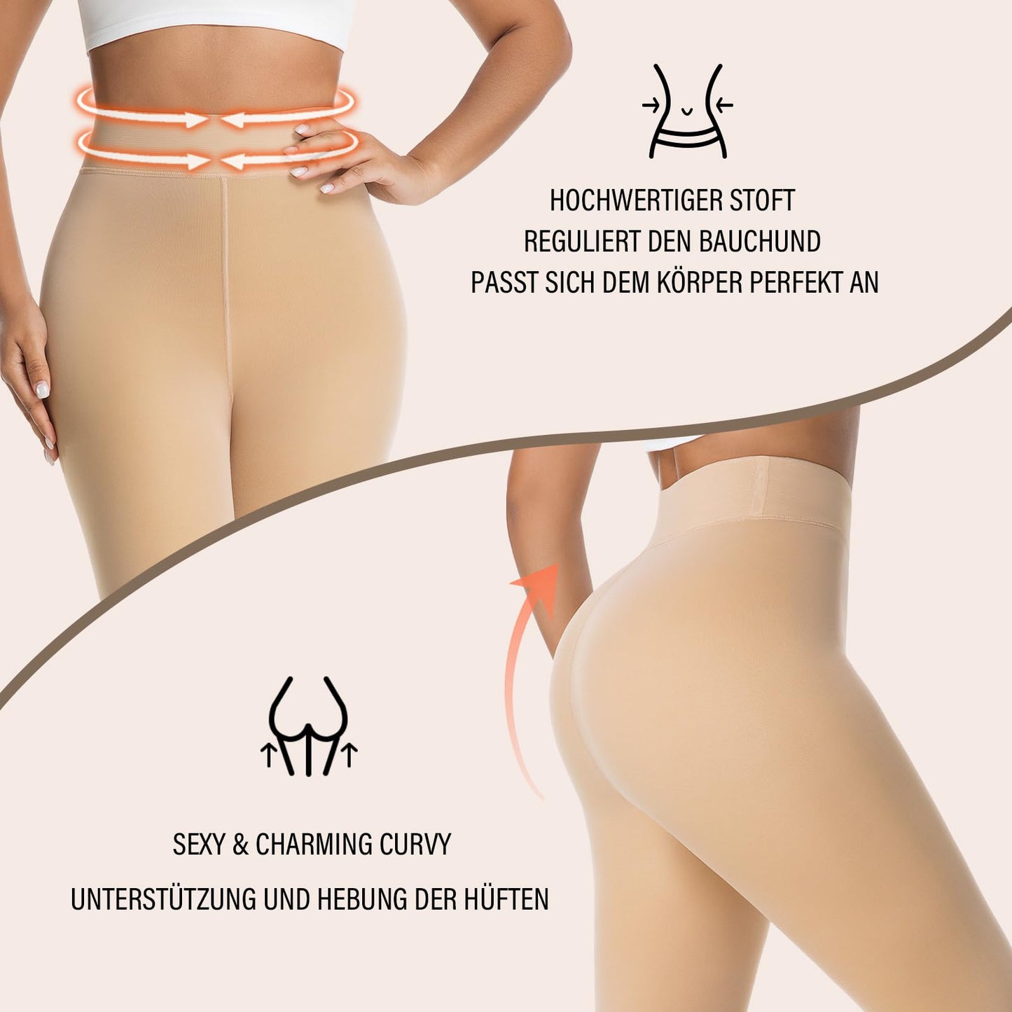 DIKER Thermo Strumpfhose Damen, Thermostrumpfhose Damen Winter
