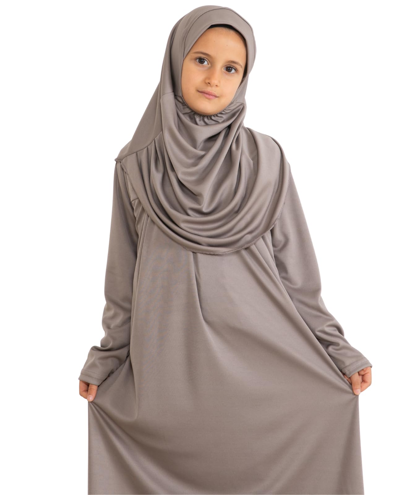 Prien Gebetskleidung Für Kinder, Mädchen Muslim Kleider, Lange Ärmel Abaya Mit Hijab, Islam Kleidung Frauen, Damen Muslimische Kleid Set, Gebetskleid Jilbab Khimar Ramadan