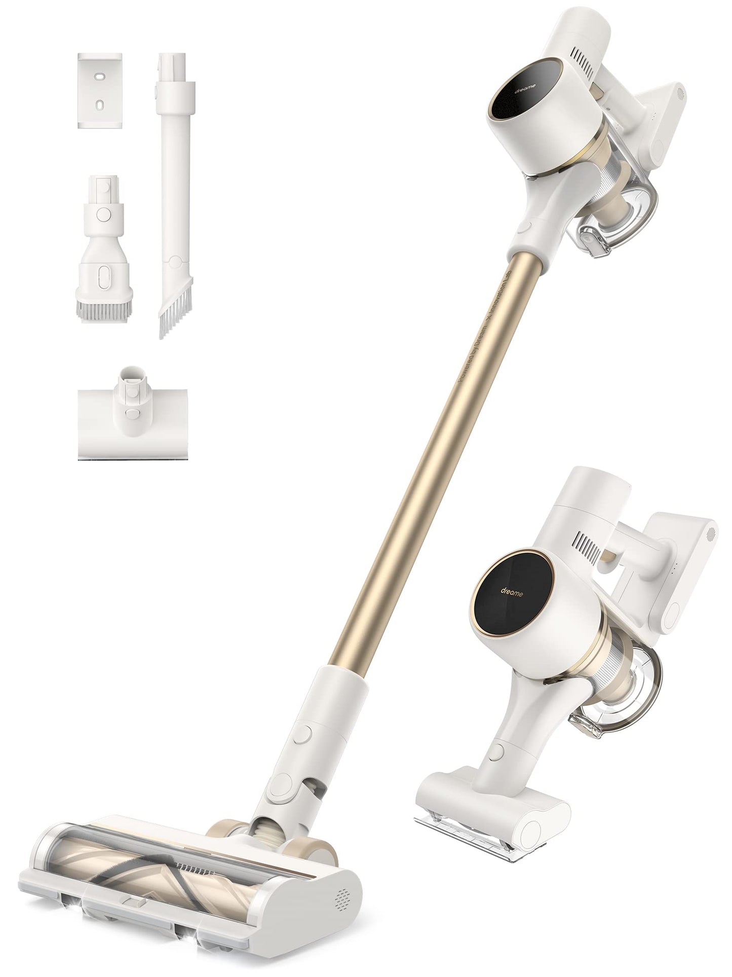 dreame R10 Pro Kabelloser Staubsauger, 150AW Starke Saugleistung, 65 Min. Laufzeit, Mehrflächenbürste, LED-Lichter, Ideal für Haus- und Autoreinigung, Leicht & Vielseitig