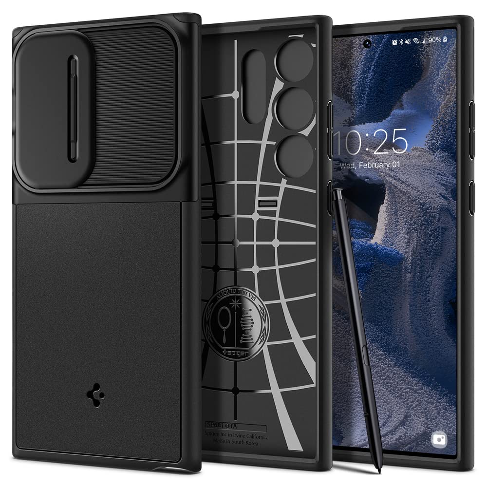 Spigen Optik Armor Case Compatible with Samsung Galaxy S25 Ultra - Black