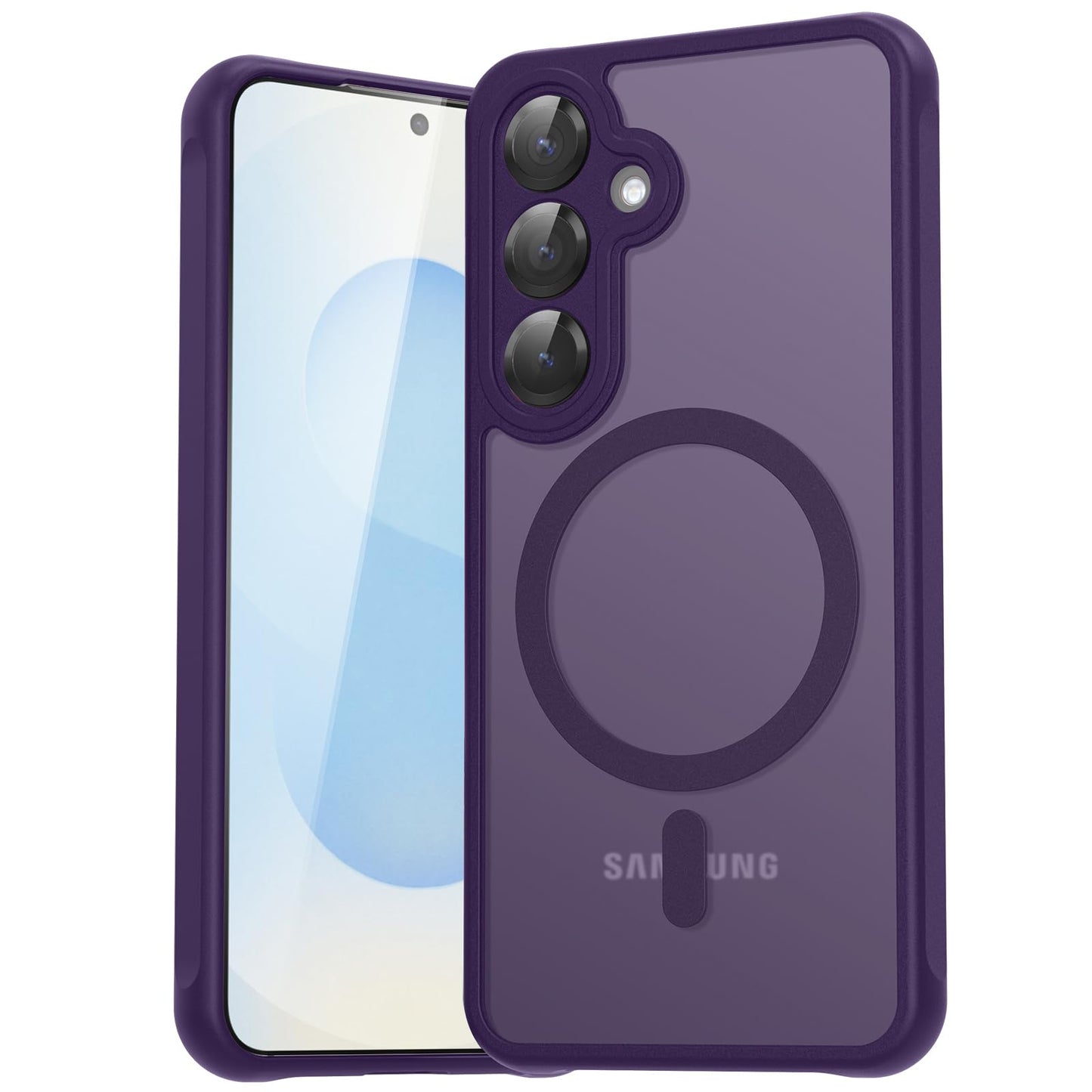 für Samsung Galaxy S25 Ultra Hülle für Magsafe, Magnetisch Handyhülle für S25 Ultra Hülle, Kameraschutz Stoßfeste Kratzfeste Durchscheinende Schutzhülle für Samsung S25 Ultra Case, Schwarz