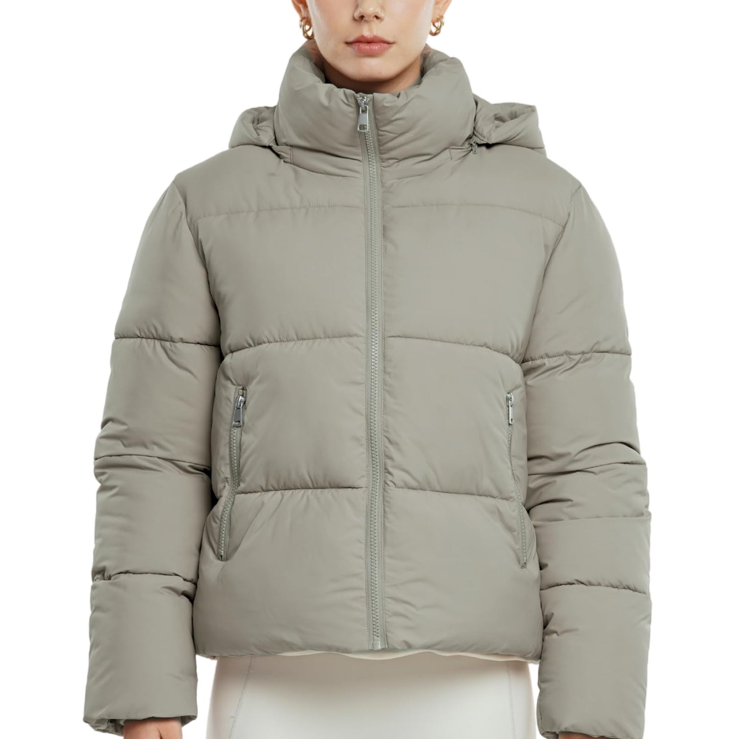 PUFFIT Damen Winter Jake mit Kapuze Warmer Wasserdicht Winterjacke Steppmantel Female Jacken