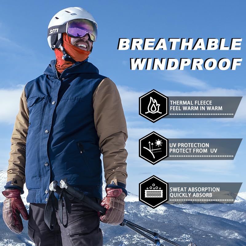 ROCKBROS Sturmhaube Balaclava Skimaske Winddicht Warm für Fahrrad Ski Motorrad Winter Unisex Einheitsgröße