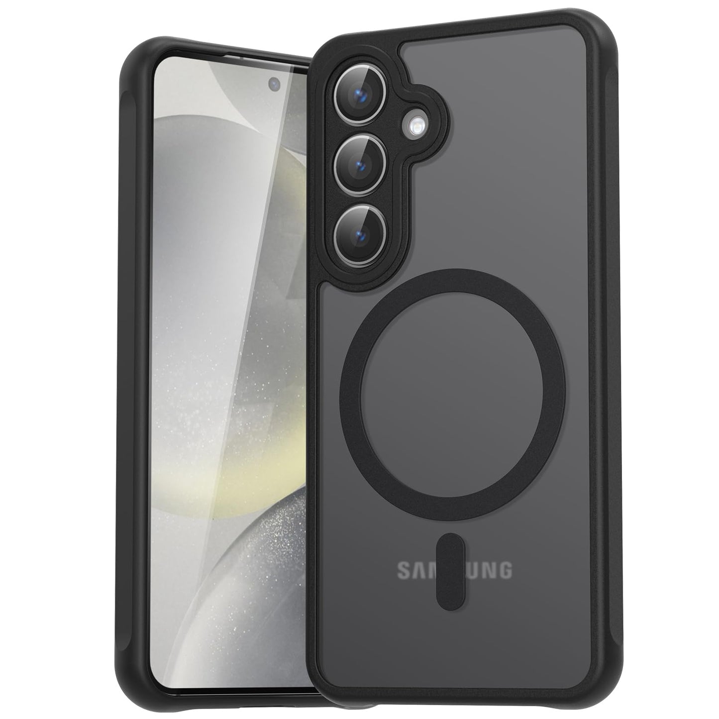 für Samsung Galaxy S25 Ultra Hülle für Magsafe, Magnetisch Handyhülle für S25 Ultra Hülle, Kameraschutz Stoßfeste Kratzfeste Durchscheinende Schutzhülle für Samsung S25 Ultra Case, Schwarz