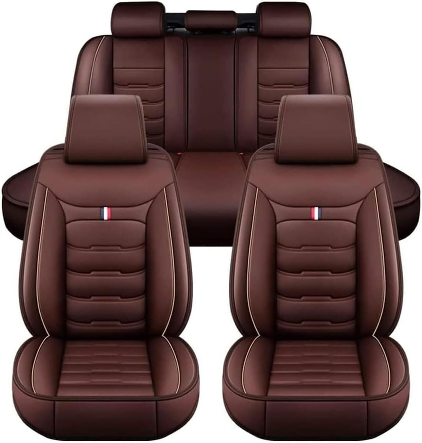 Auto Leder Sitzbezüge Sets für BMW X1 X3 X4 X5 X6 1/3/4/5/6/7 F25 F10 E83 E84 E70 E87 E90 E92 320I F11 F20 F15 F16 F30, Autositzbezüge Sets rutschfest Wasserdicht Atmungsaktiv Bequem Seat Schonbezüge