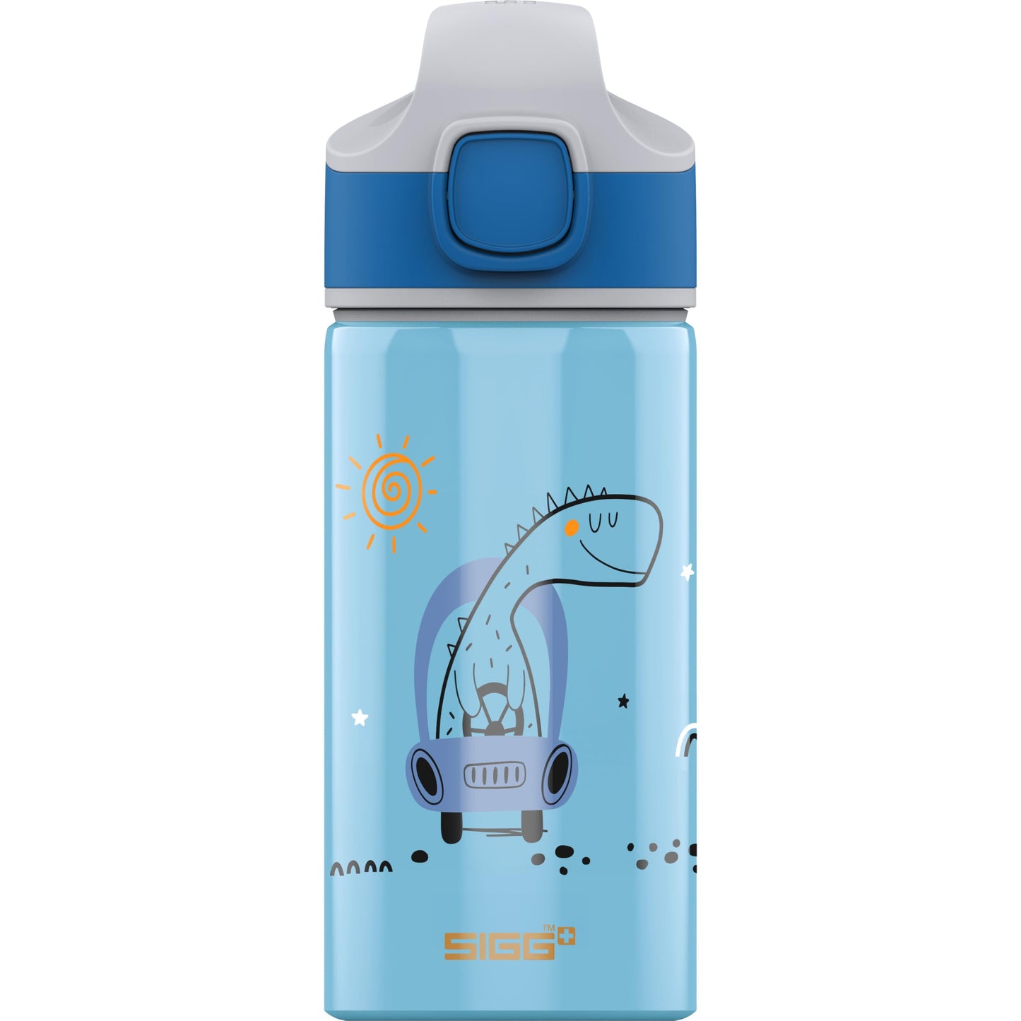 SIGG - Alu Trinkflasche Kinder - Miracle - Mit Trinkhalm - Auslaufsicher - Federleicht - BPA-frei - Klimaneutral Zertifiziert - Schule & Sport - 0,4L