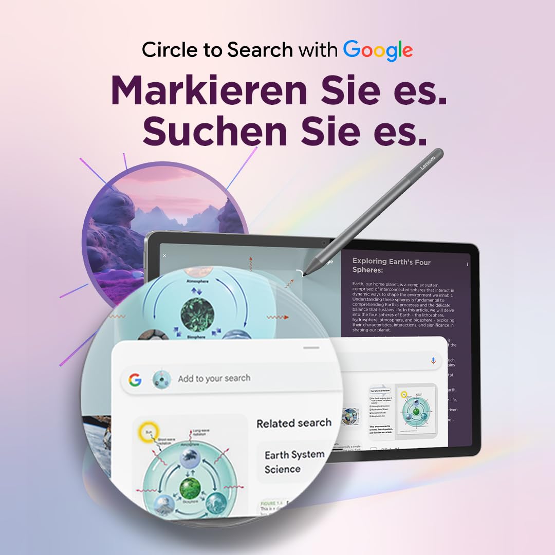 Lenovo Tab M11 Tablet | 11 Inch WUXGA Touch Display | MediaTek Helio G88 | 4GB RAM | 128GB eMMC 5.1 | Android 14 | Green | Includes Lenovo Tab Pen