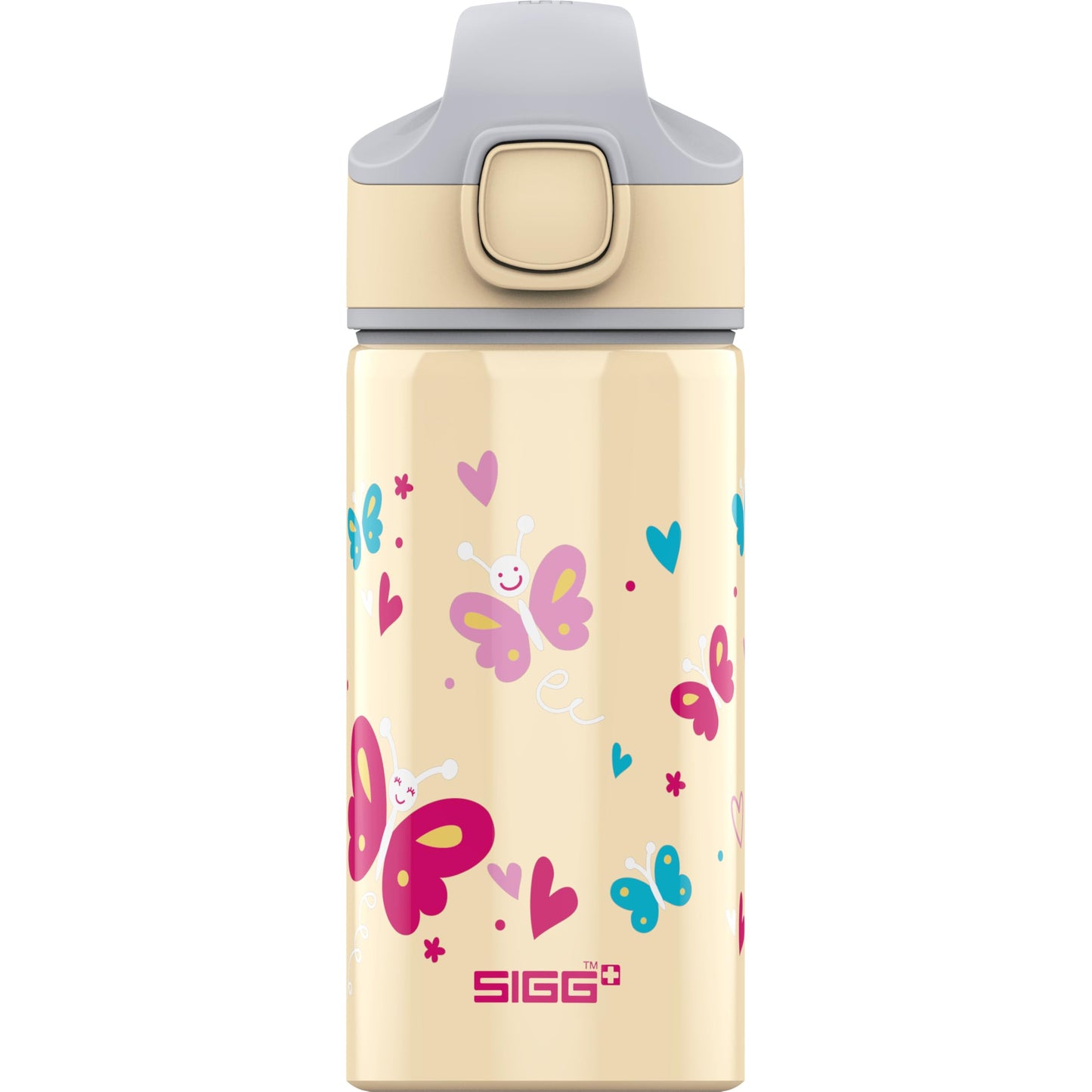 SIGG - Alu Trinkflasche Kinder - Miracle - Mit Trinkhalm - Auslaufsicher - Federleicht - BPA-frei - Klimaneutral Zertifiziert - Schule & Sport - 0,4L