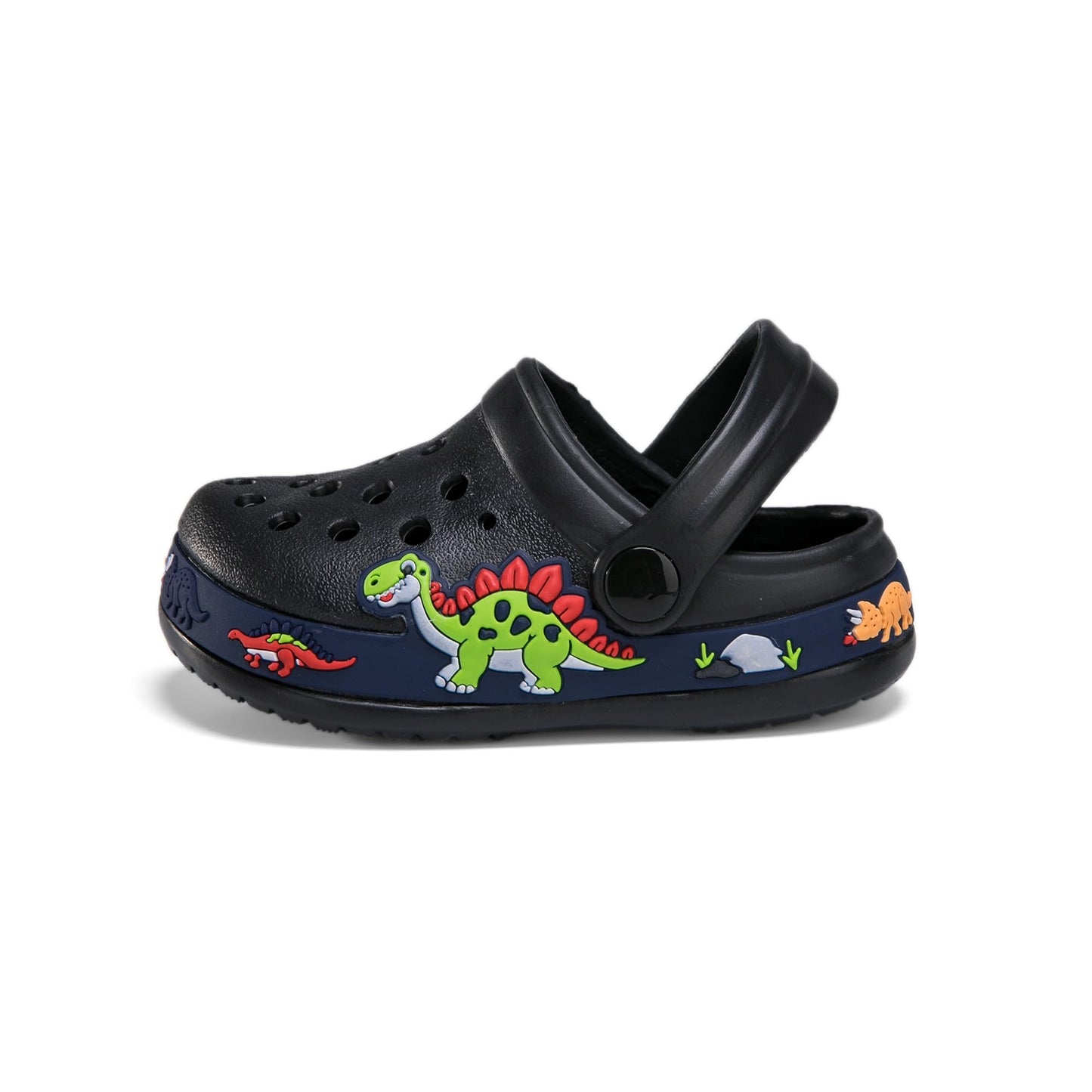DRECAGE Unisex Kinder Clogs Pantoffeln Dinosaurier Gr.24-33 EU, Eva Gartenclogs Gummi Badeschuhe Hausschuhe für Jungen Mädchen
