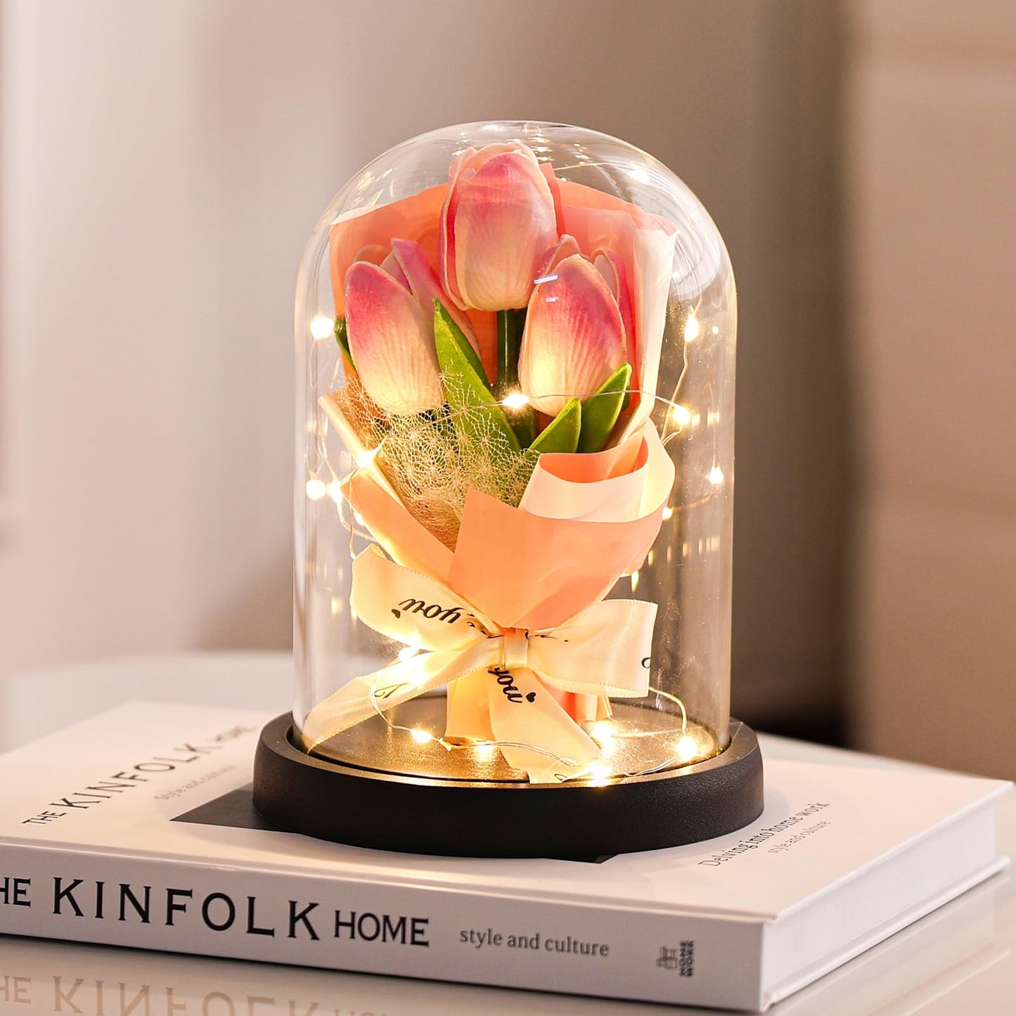 Touloube Geschenke Für Frauen, Galaxy Rose Blume Geschenk, Infinity Rose in Glaskuppel, LED-Lichterkette auf der Kristallrose, Geschenk für Frauen,Hochzeit,Muttertag,Jahrestag und Geburtstag
