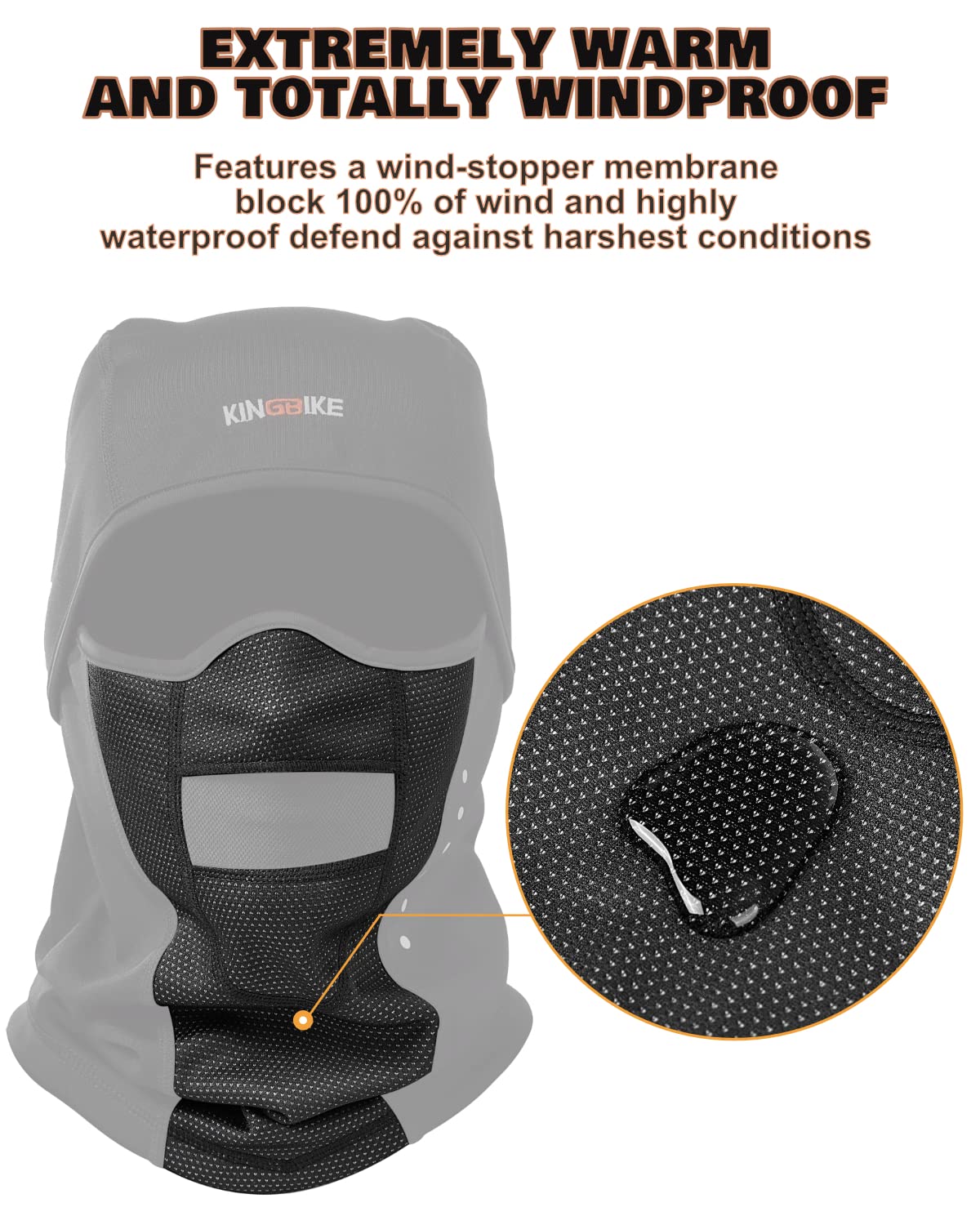 KINGBIKE Balaclava Motorcycle Bicycle Winter Sports Ski Mask Outdoor Warm Windproof Anti-Fog Universal Size for Men Women