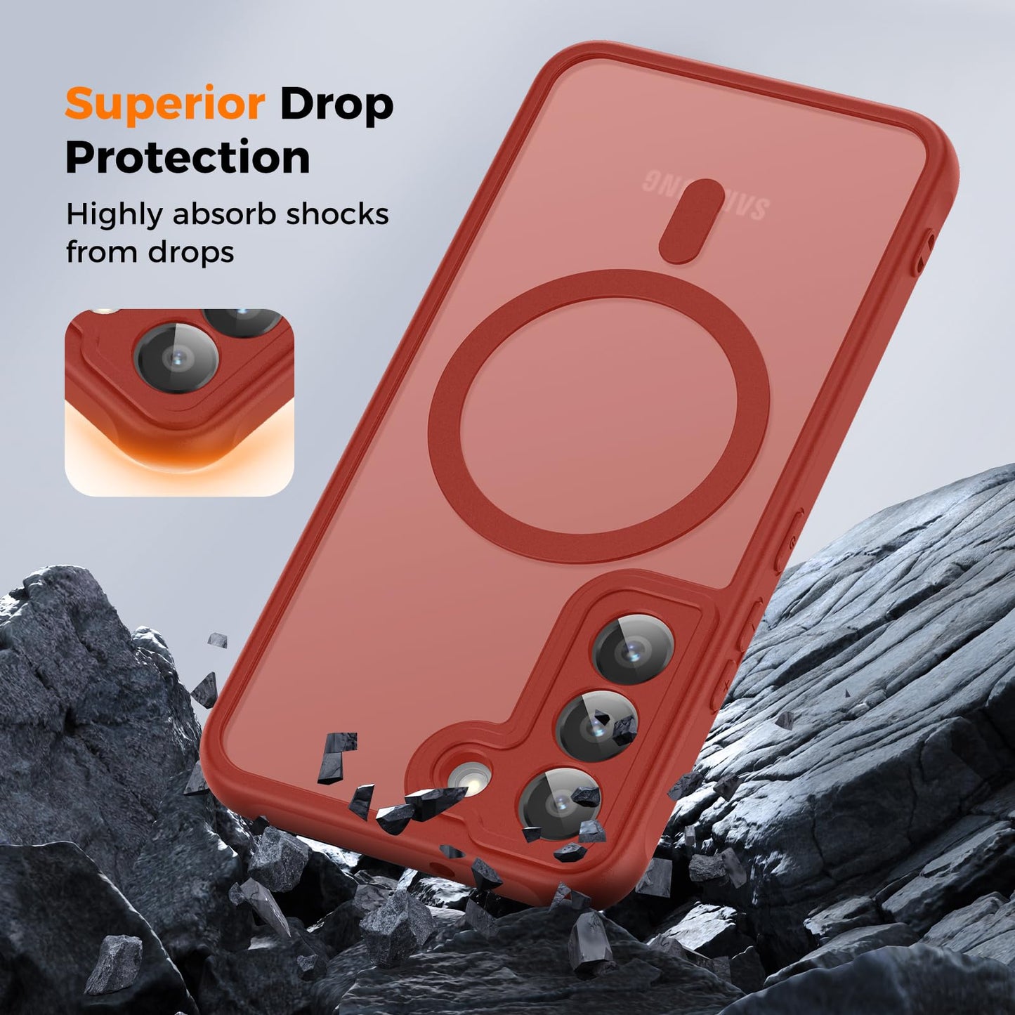 für Samsung Galaxy S25 Ultra Hülle für Magsafe, Magnetisch Handyhülle für S25 Ultra Hülle, Kameraschutz Stoßfeste Kratzfeste Durchscheinende Schutzhülle für Samsung S25 Ultra Case, Schwarz