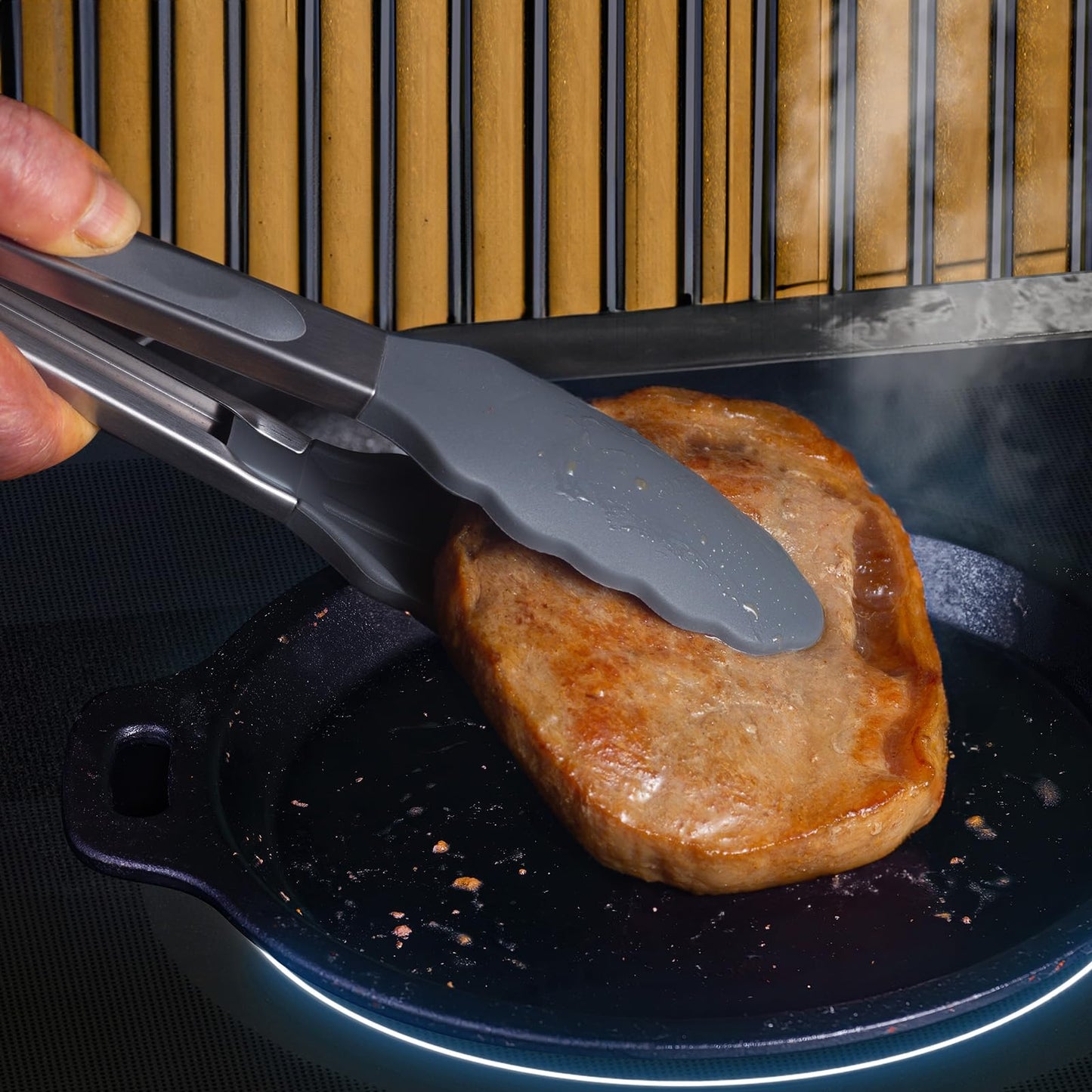 RAXCO Küchenmessersets Mit block,18 Teiligs Küchenutensilien Mit 5 Teiligs Messersets und 7 Teiligs Silikon Pfannenwender,Küchenhelfer sets, Schwarz