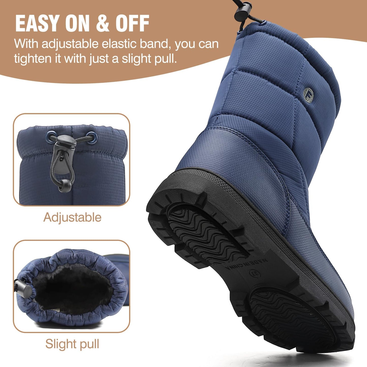 BARFULKER Winterschuhe Herren Damen Winterstiefel Outdoor Warm Gefüttert Schneestiefel,Gr.36-46 EU
