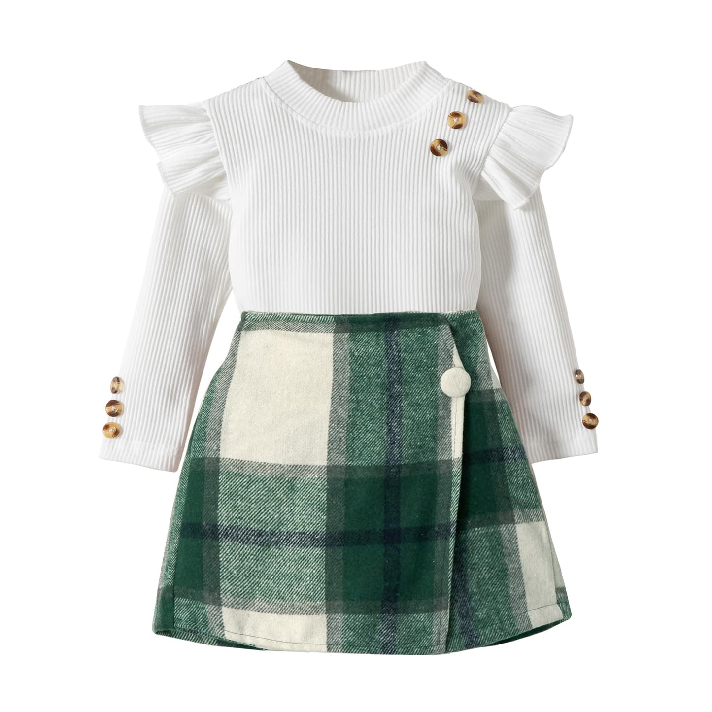 Miipat Toddler Girls Clothing Set Girls Outfits Set Long Sleeve Pullover Tops with Mini Skirt Sets Spring Autumn Baby Clothing Sets Girls Dresses