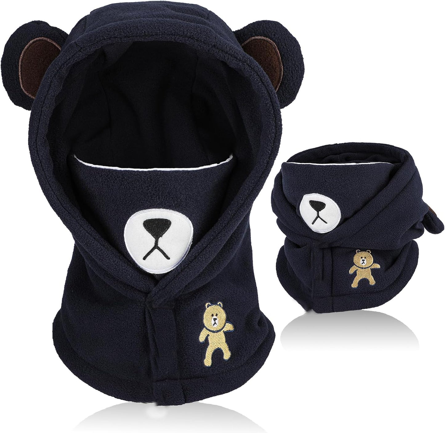 Children's Winter Thermal Fleece Balaclava 4-12 Years, Multifunctional Windproof Adjustable Face Mask, Ski Mask, Warm Hat, Balaclava, Neck Warmer Scarf for Boys and Girls, Outdoor Activities