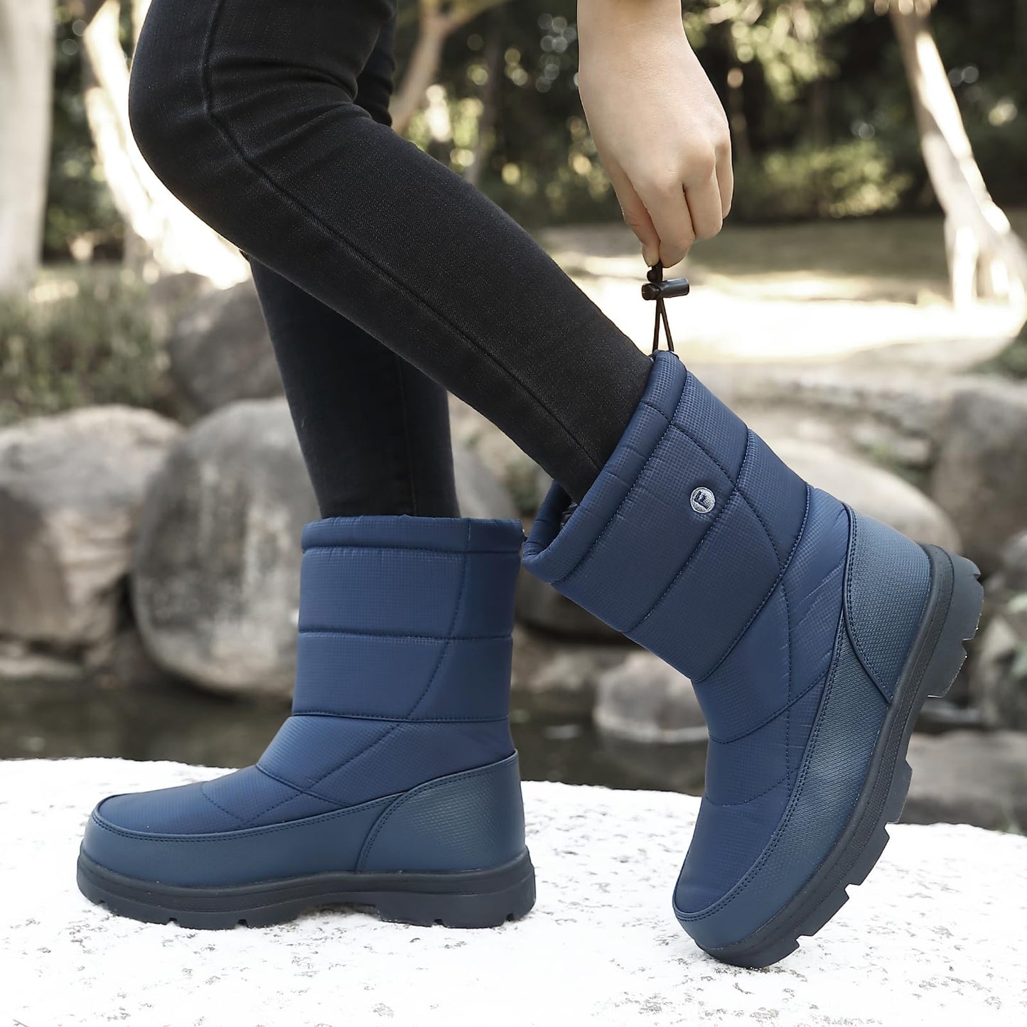 BARFULKER Winterschuhe Herren Damen Winterstiefel Outdoor Warm Gefüttert Schneestiefel,Gr.36-46 EU