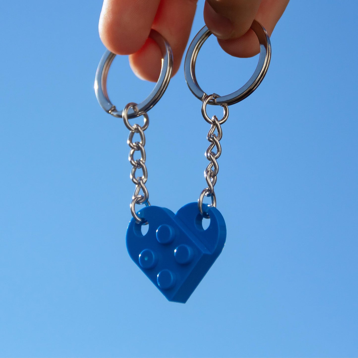 NumeroPhi - Schlüsselanhänger Partner Herz, Schlüsselanhänger Paar, Couple Keychain Zwei Herzen, Ideen für Jahrestag
