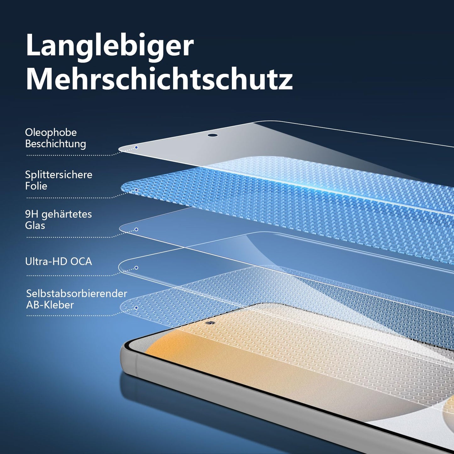 NEW'C Pack of 3 for Samsung Galaxy S25 Ultra Tempered Glass, Scratch Free, 9H Hardness, HD Screen Protector, Ultra Clear, Ultra Resistant