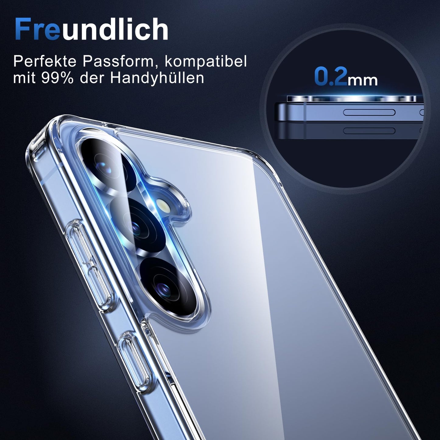 UniqueMe For Samsung Galaxy S25 Ultra Camera Protection - [Scratch-Resistant, Stable] Ultra Clear 9H Hardness Camera Protection for Samsung S25 Ultra Camera Protection [Pack of 3] - HD Transparent