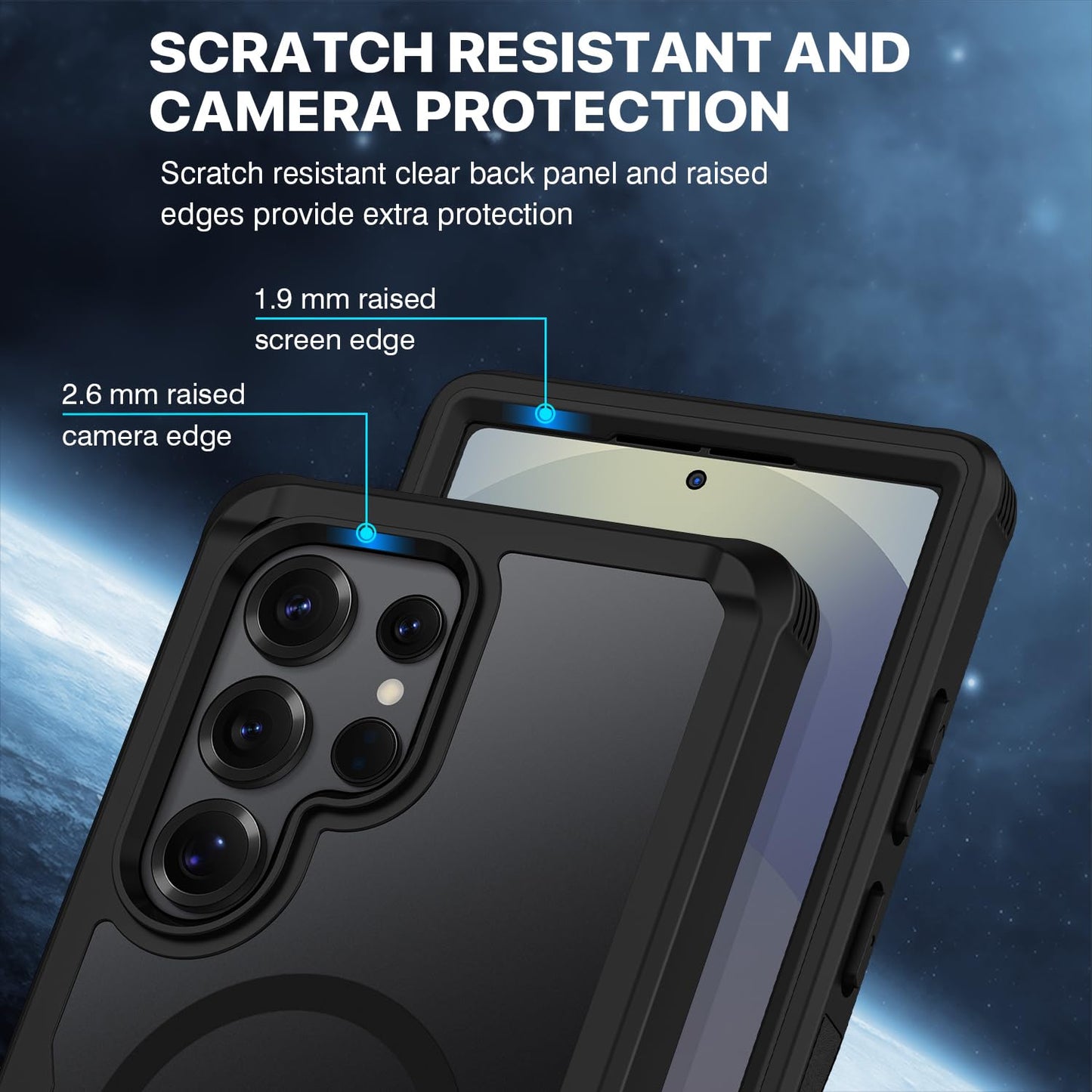CENHUFO Privacy Screen Case for Samsung Galaxy S25 Ultra, Magnetic Mobile Phone Case with Built-in Privacy Tempered Glass Screen Protector and Camera Protection, 360 Degree Protective Case, Shockproof