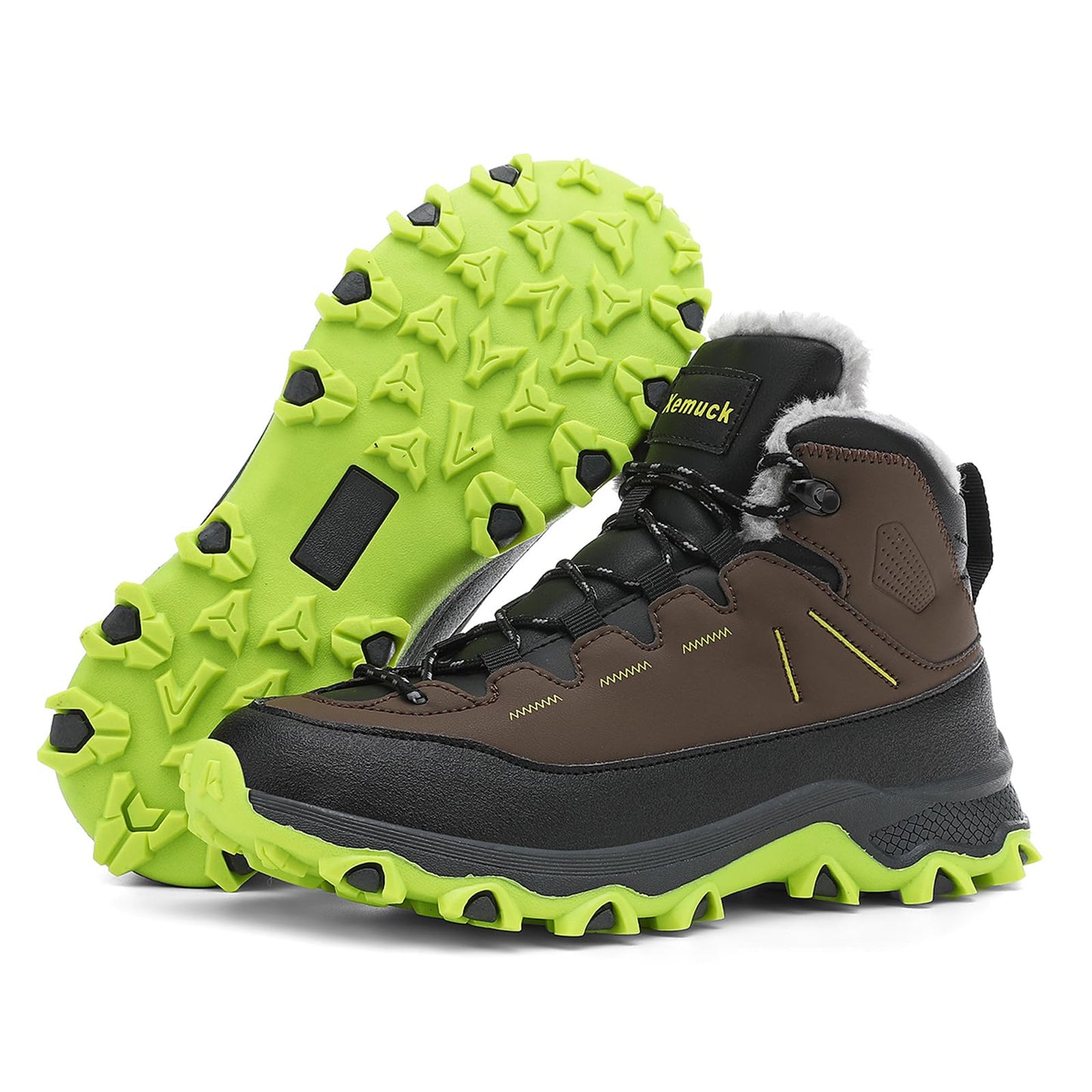 Children's Winter Boots Warm Lined Snow Boots Comfortable Waterproof Boys Girls Non-Slip Hiking Shoes Winter Shoes Size 29-38