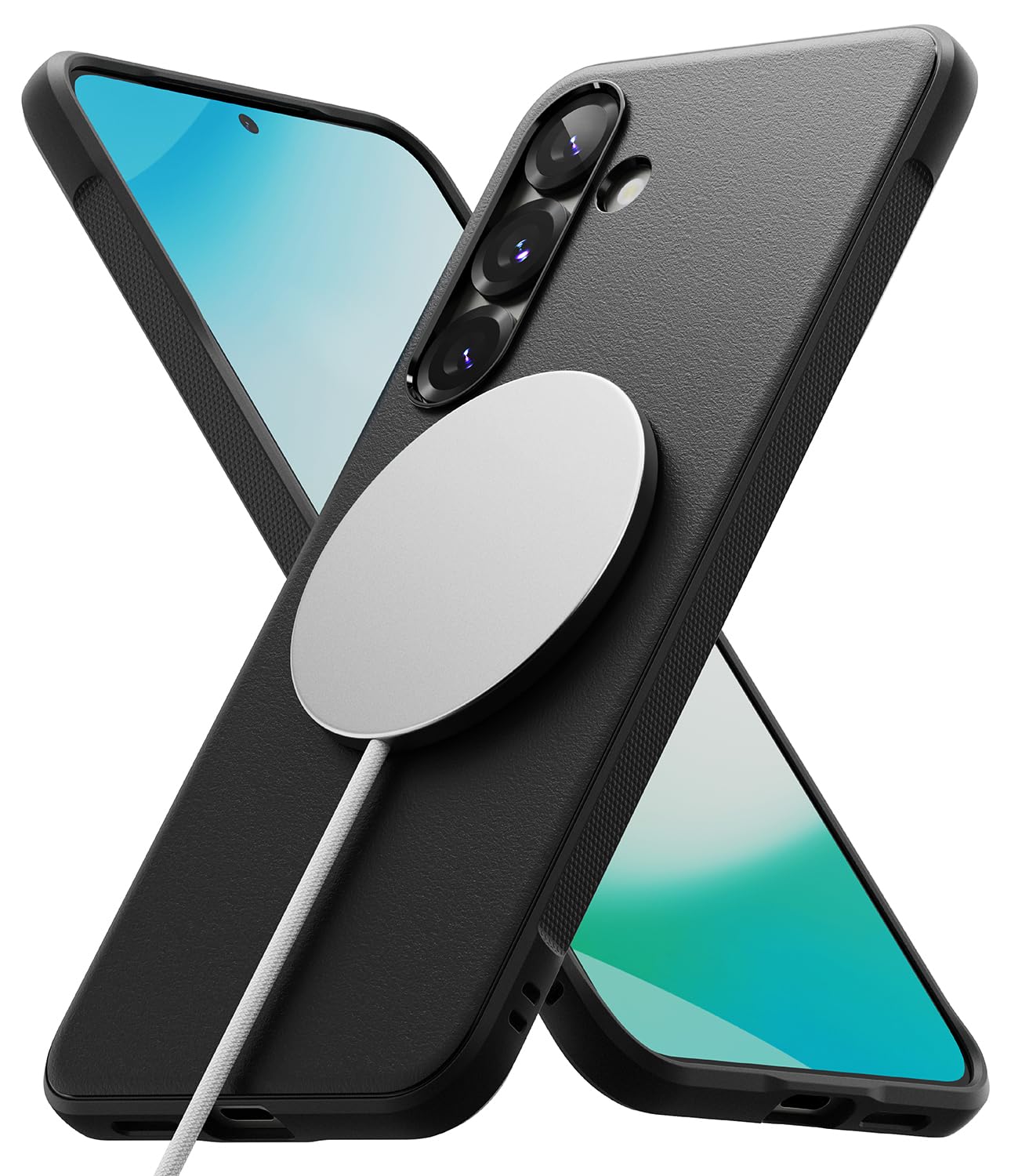 Ringke Onyx Case Compatible with Samsung Galaxy S25 Ultra, Firm Grip, Non-Slip Elegant Design, Perfect Fit, TPU Shockproof Scratch-Resistant Unique Texture Mobile Phone Case, Dark Green