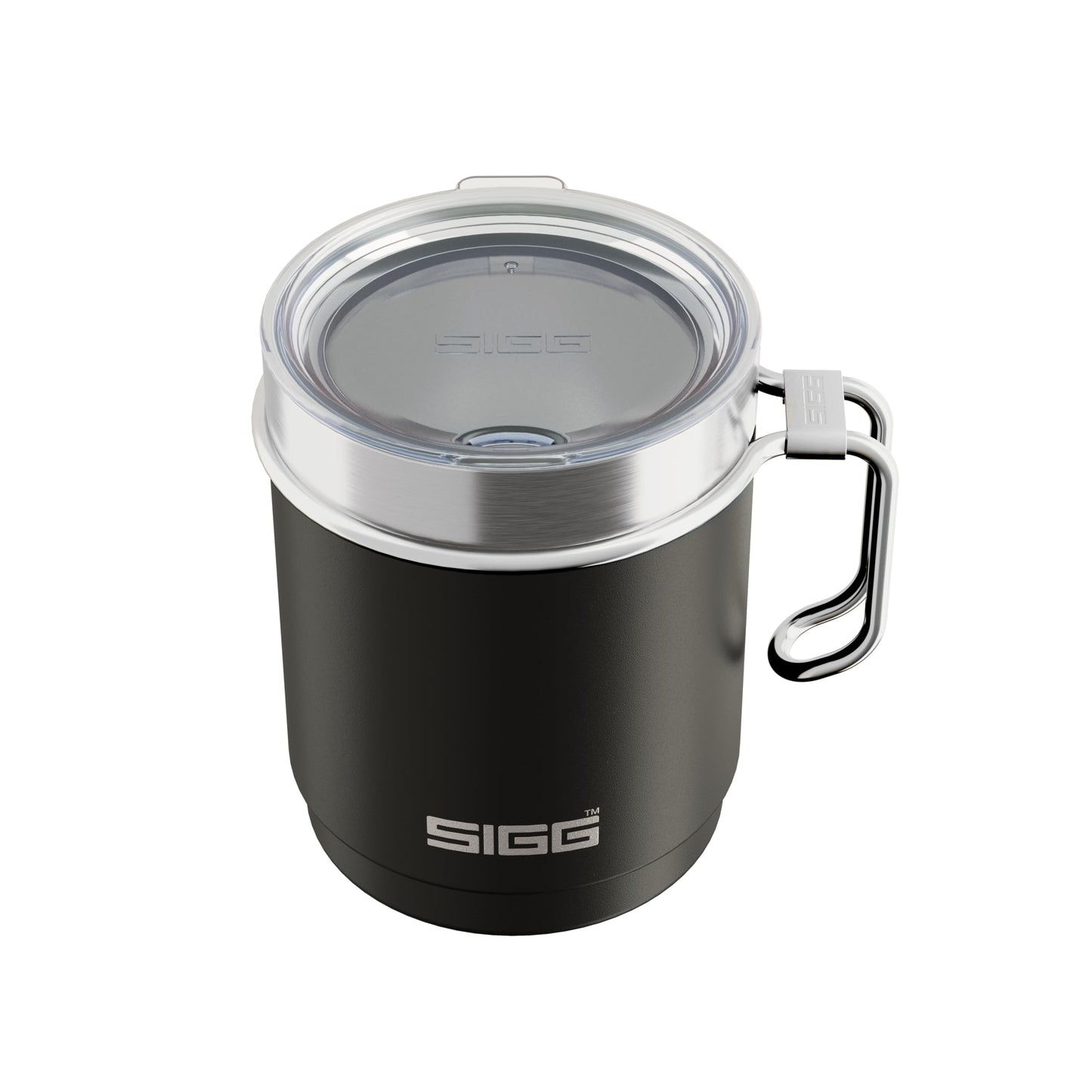 SIGG - Camp Thermobecher - Travel Mug Night Black - Mit Tritan-Deckel - Spülmaschinenfest - Mit Henkel - BPA-frei - Isolierbecher doppelwandig - Weiss - 0,3L, 6053.80