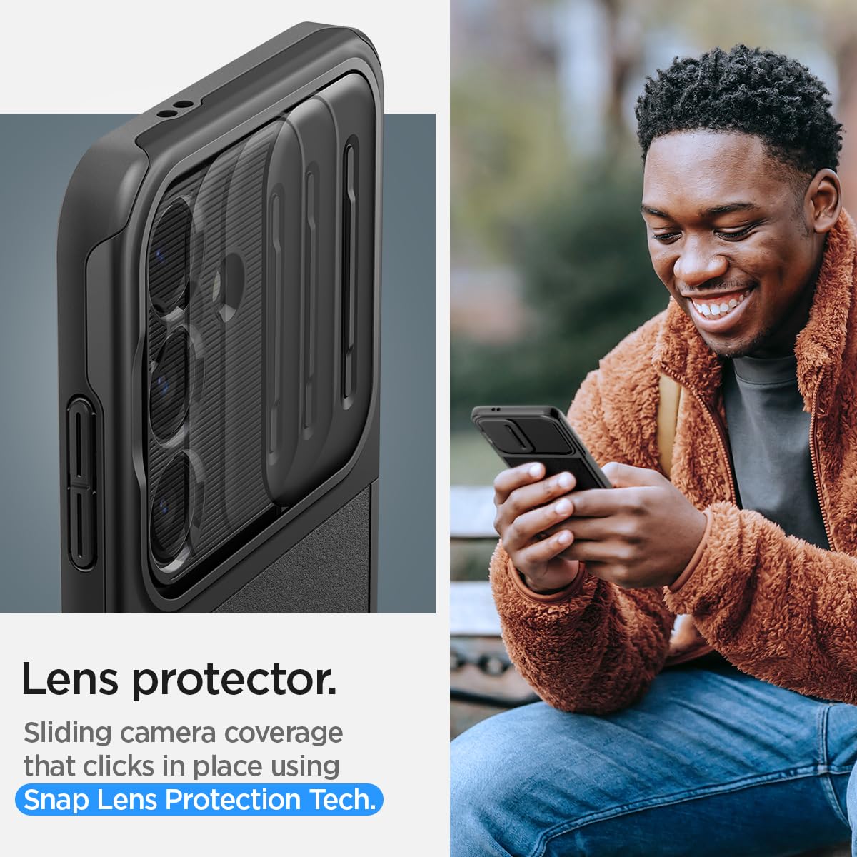 Spigen Optik Armor Case Compatible with Samsung Galaxy S25 Ultra - Black